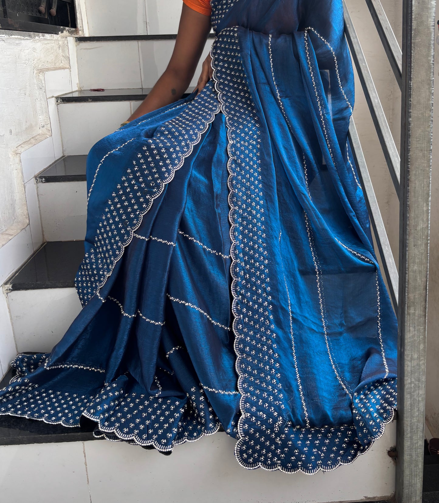 premium quality sarees with Zarkhan diamond work