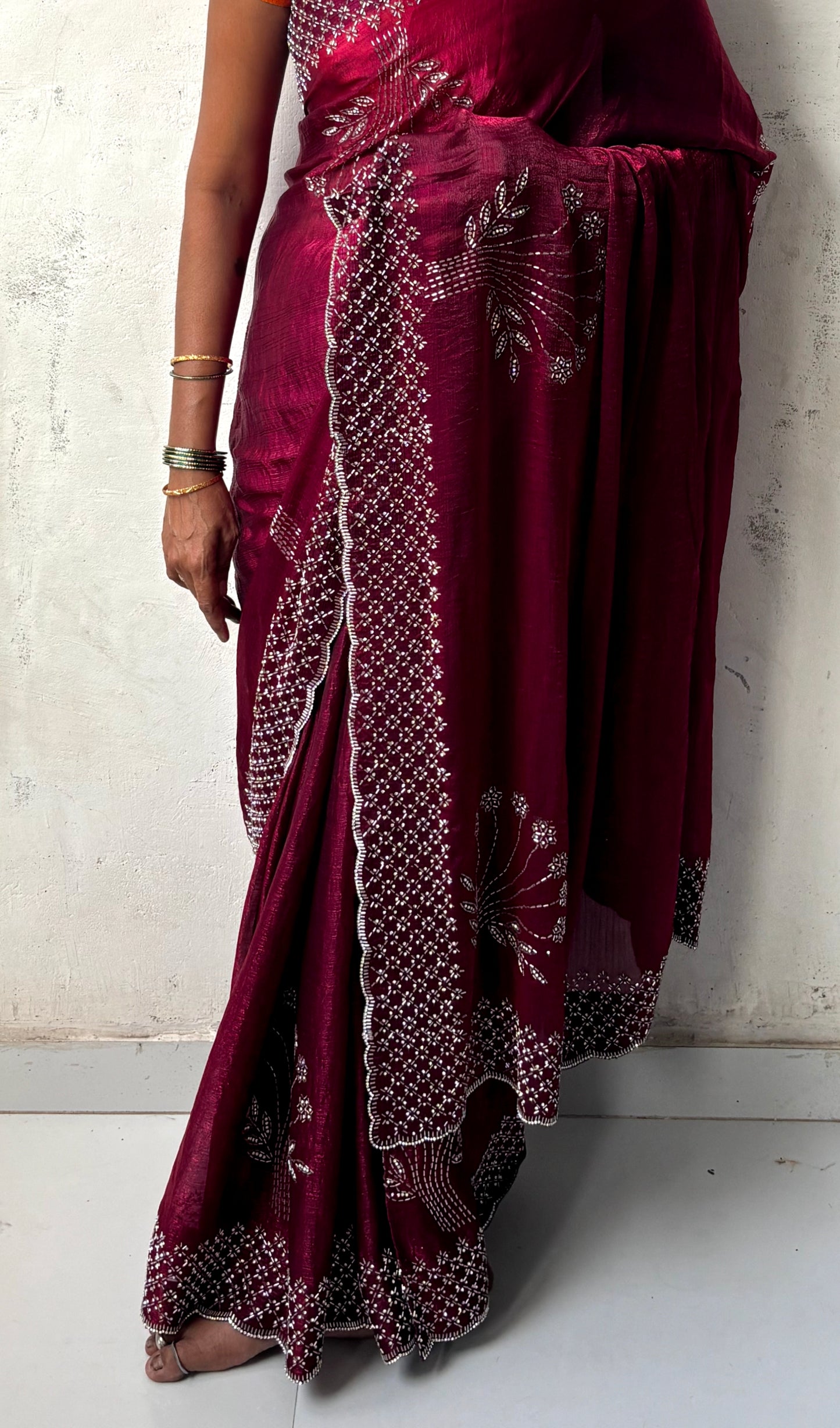 beautiful-heavy-zarkan-diamond-work-saree