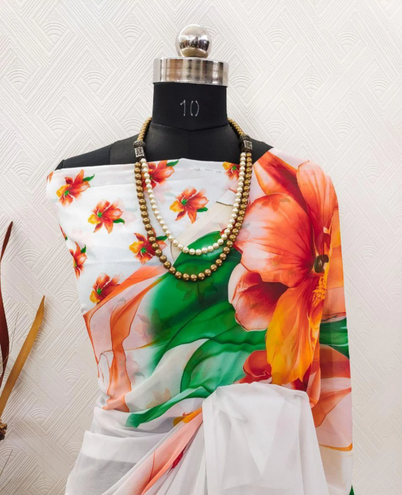 Beautiful multicolour floral digital print