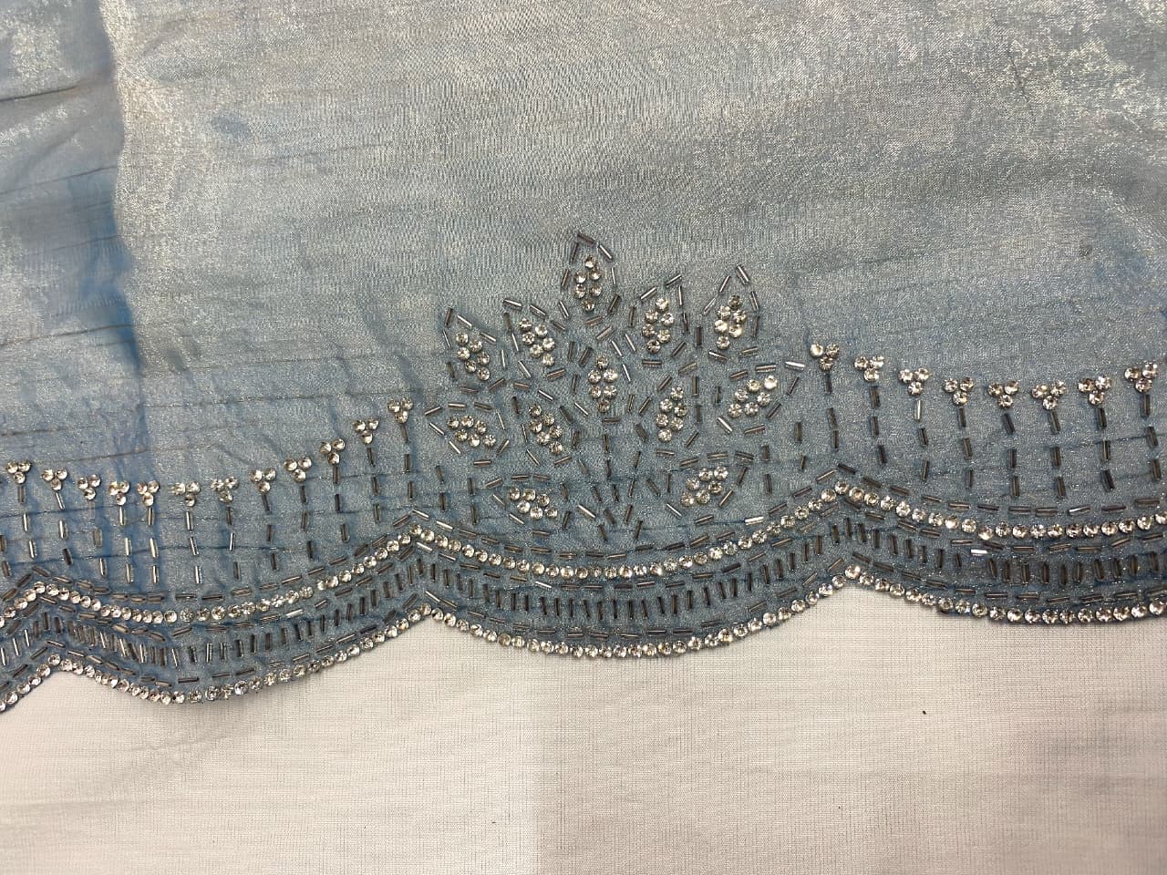 Heavy Border Stone Work Saree