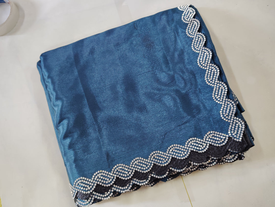 Fancy Zarkhan Diamond Work Saree