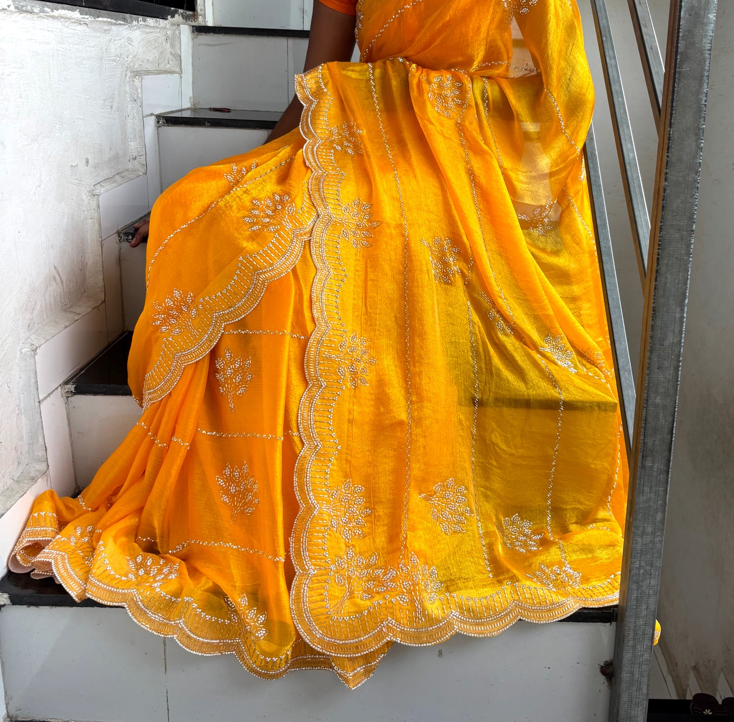 Latest collection Jimmy Choo sarees For Zarkhan Diamond Saree