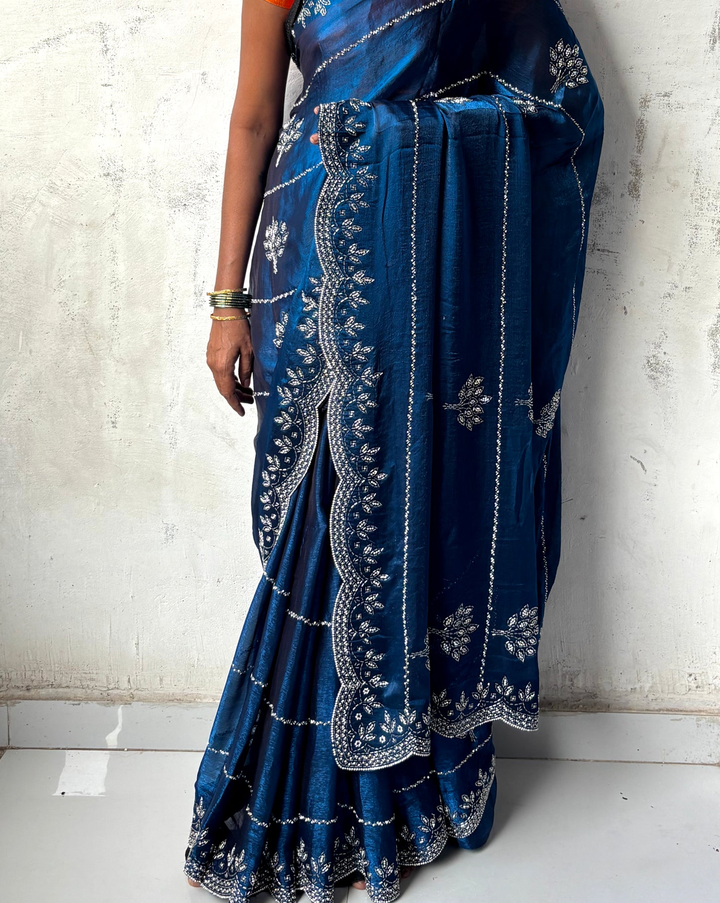 Jimmy Chu Zarkan Diamond Work Saree