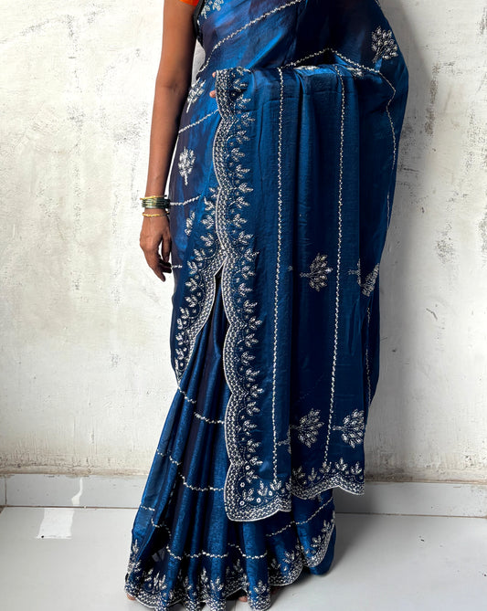 Jimmy Chu Zarkan Diamond Work Saree