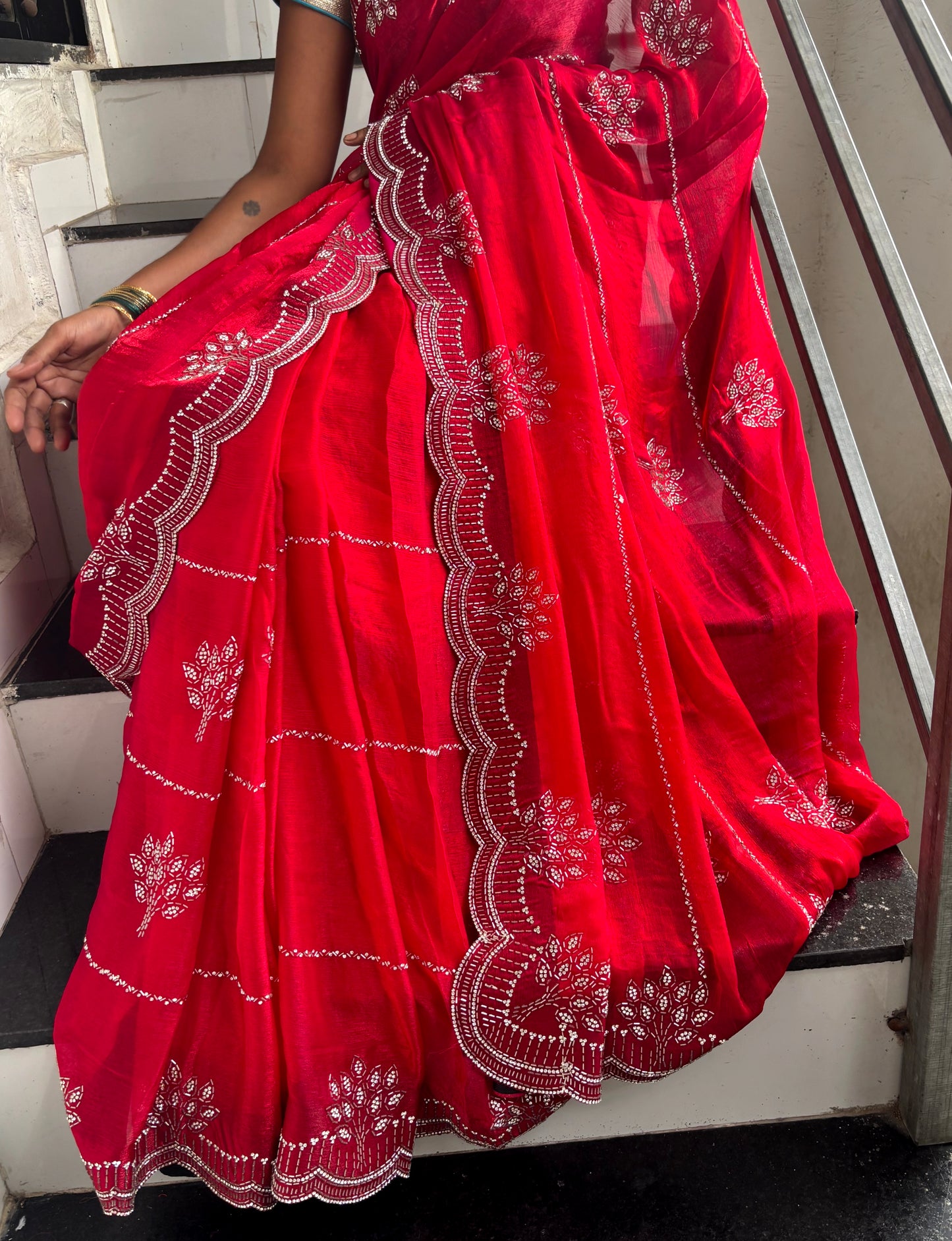 FESTIVAL FANCY DIAMOND WORK SAREE