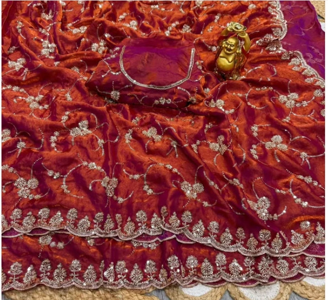 Heavy Embroidery Design Pearl and Sequin Work