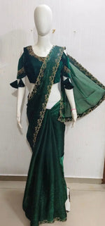 Load image into Gallery viewer, Fancy Zarkhan Diamond Work Saree
