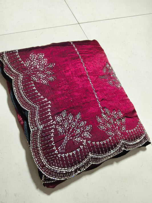 Designer Jarkan Diamond Designer Party Wear Sarees Suppliers In India