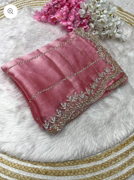 Exclusive Zarkan stones saree