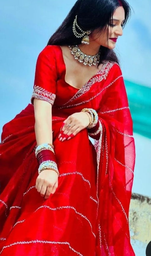 Latest Zarkan diamond work saree