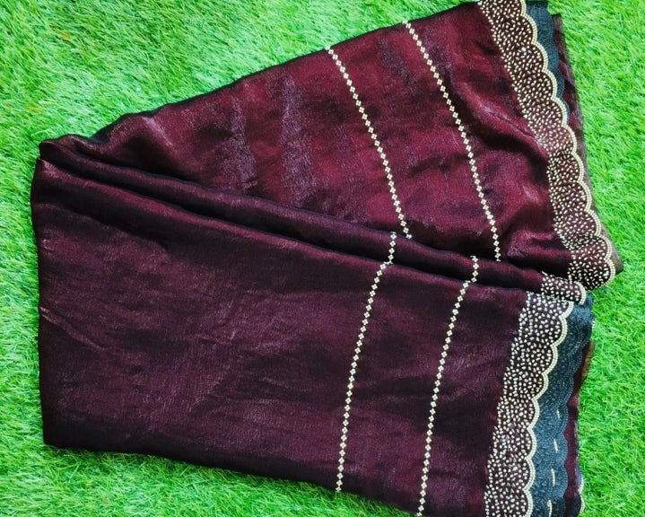 Premium diamond work saree