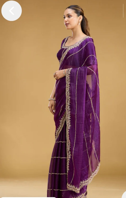 Jharkhand designer diamond saree