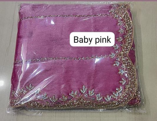 designer ethnic saree with diamond work