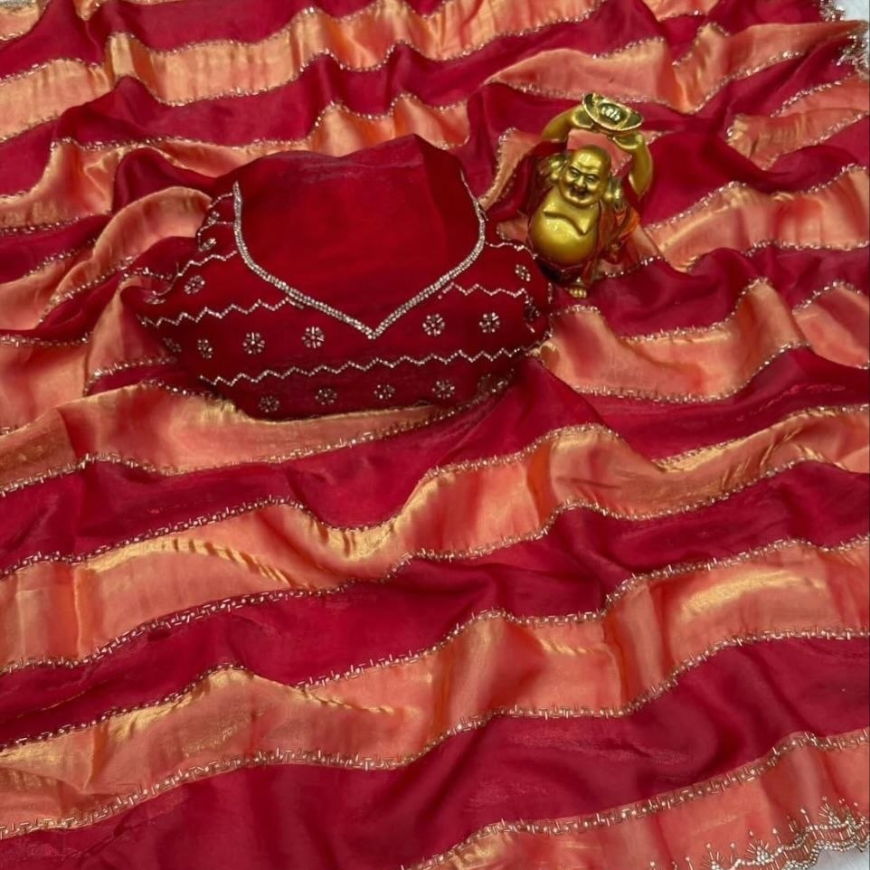 Premium Glass Tissue Saree
