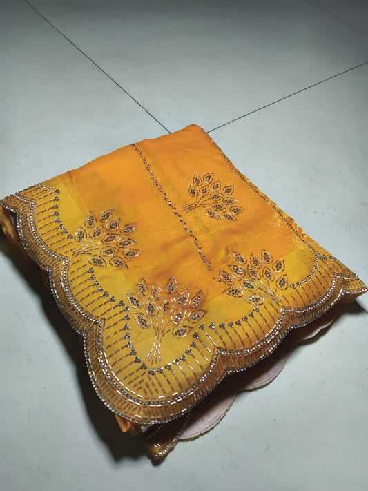 Beautiful Jarkhan Diamond saree collection