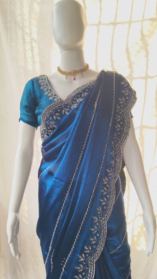 Trendy Zarkan sarees for festive celebrations