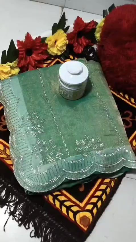 Fancy Jarkhan Diamond Work Saree